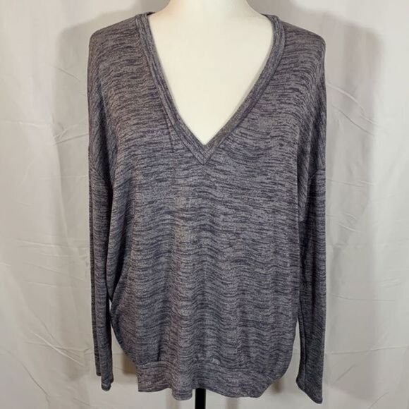 Wilfred Tops - Wilfred Free Heather Grey & Blue Long Sleeve Top